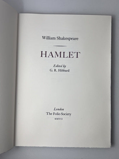 Hamlet by William Shakespeare 2007 Folio Society, The Letterpress Shakespeare No. 1324