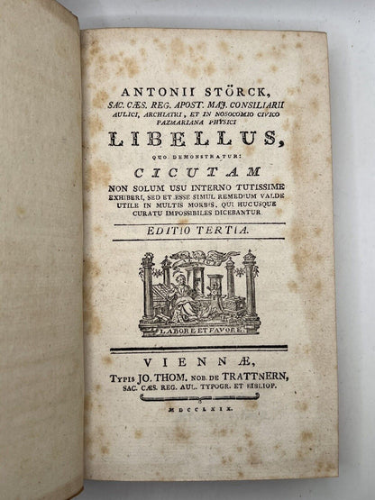 The Medical Uses of Hemlock by Antonius Störck 1769