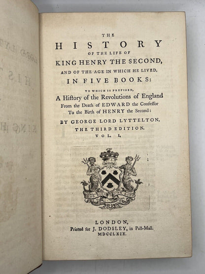 History of King Henry II by George Lord Lyttelton 1769