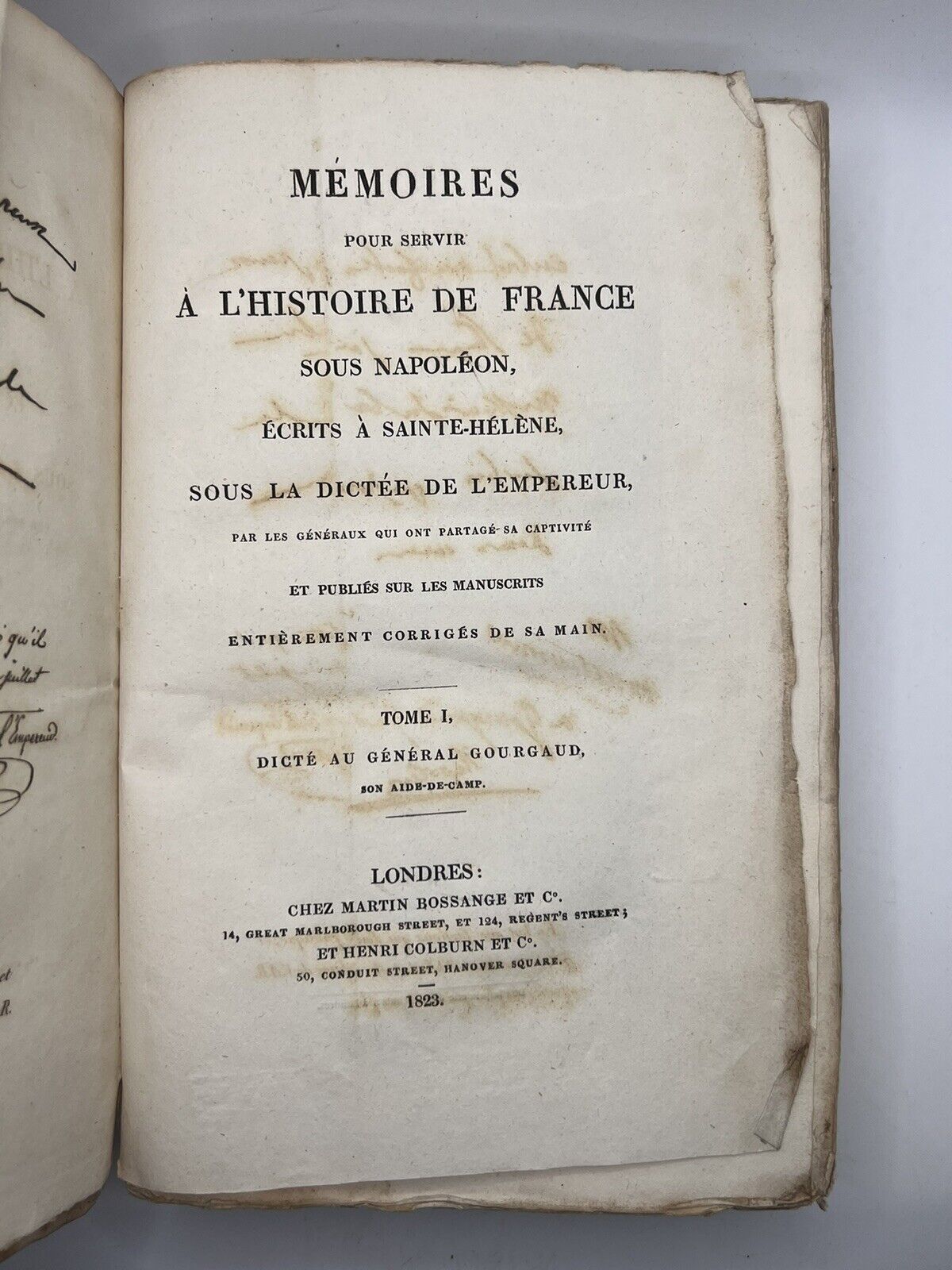 Memoirs of the History of France by Napoleon 1823 First Edition