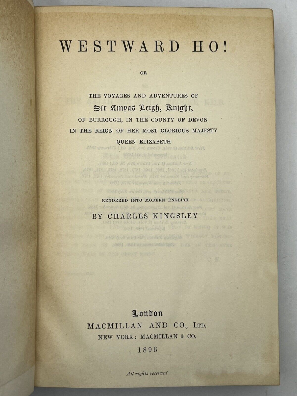 The Works of Charles Kingsley 1890-1896