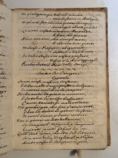 Italian Manuscript Book of Giuseppe Pozzi c1750-75