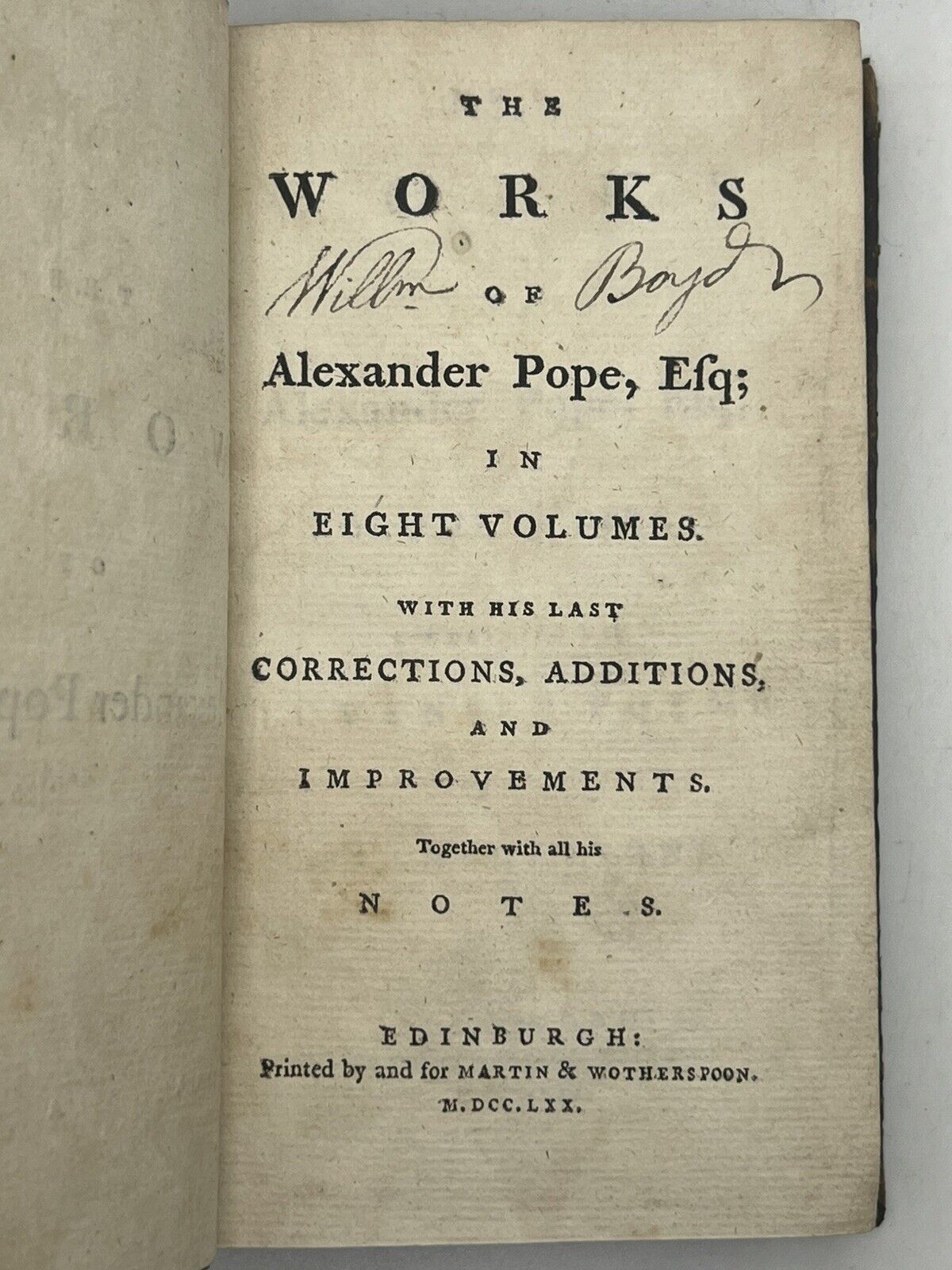 The Works of Alexander Pope 1770