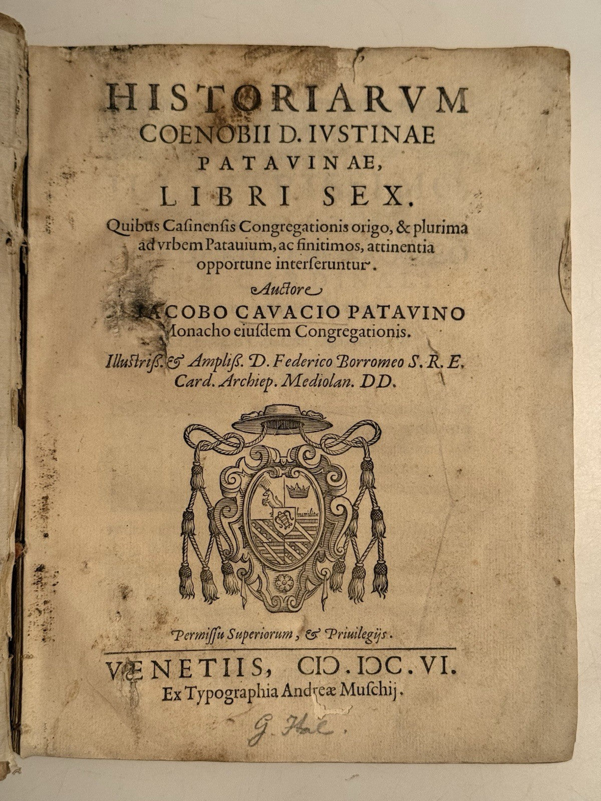 Patavino's History of the Benedictines 1606 First Edition