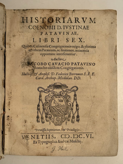 Patavino's History of the Benedictines 1606 First Edition