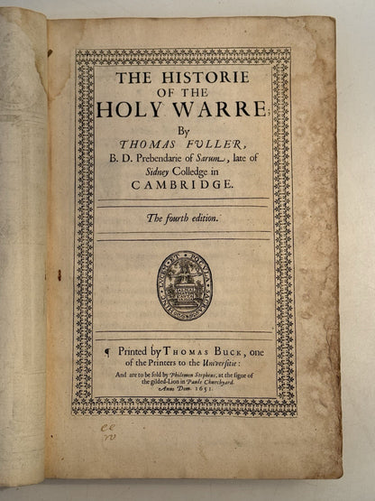 The History of the Holy Warre & Holy State by Thomas Fuller 1651-63 Fourth Editions