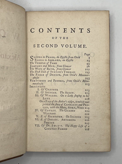 The Works of Alexander Pope 1757