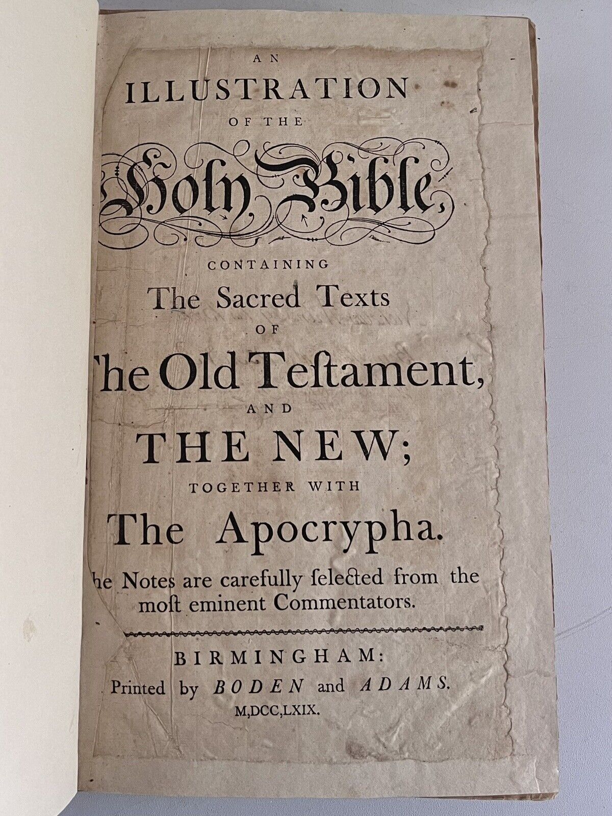 Antique King James Bible 1769 Boden & Adams