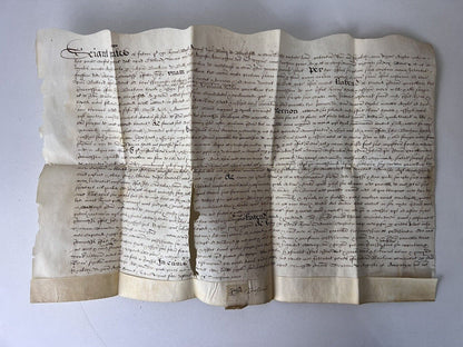 William Shakespeare Associated Vellum Document Dated 1599 Elizabethan