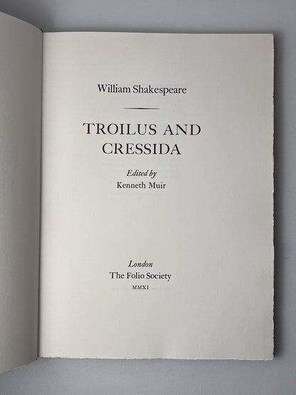 Troilus and Cressida by William Shakespeare 2011 Folio Society, Letterpress Shakespeare No. 78