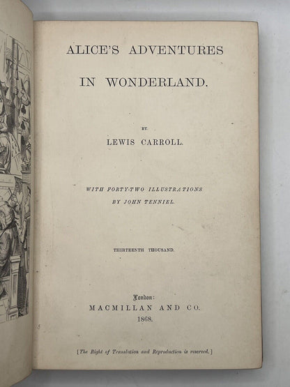 Alice in Wonderland & Through the Looking Glass by Lewis Carroll First Editions