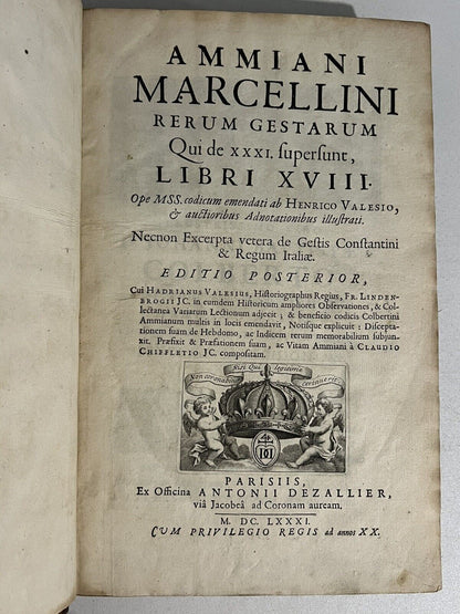 Ammianus Marcellinus Rerum Gestarum 1681