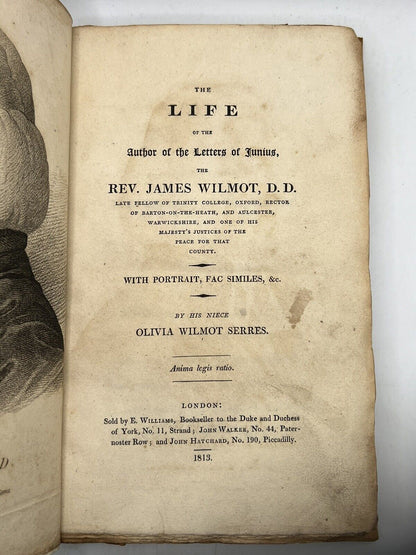 The Life of the Author of the Letters of Junius by Olivia Wilmot Serres 1813