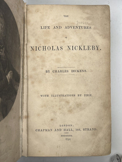 Nicholas Nickleby by Charles Dickens 1839 First Edition First Impression