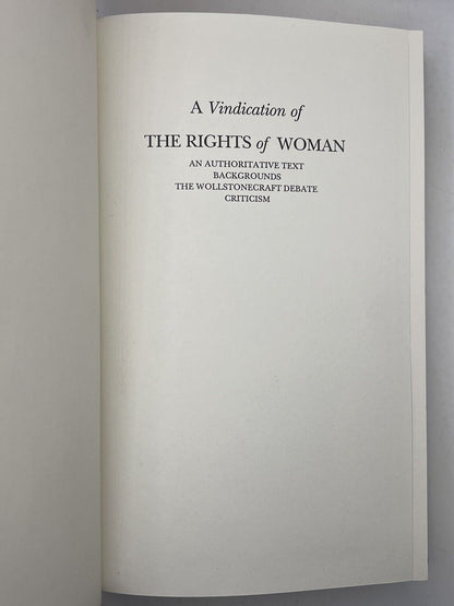 A Vindication of the Rights of Woman by Mary Wollstonecraft 1992 Easton Press