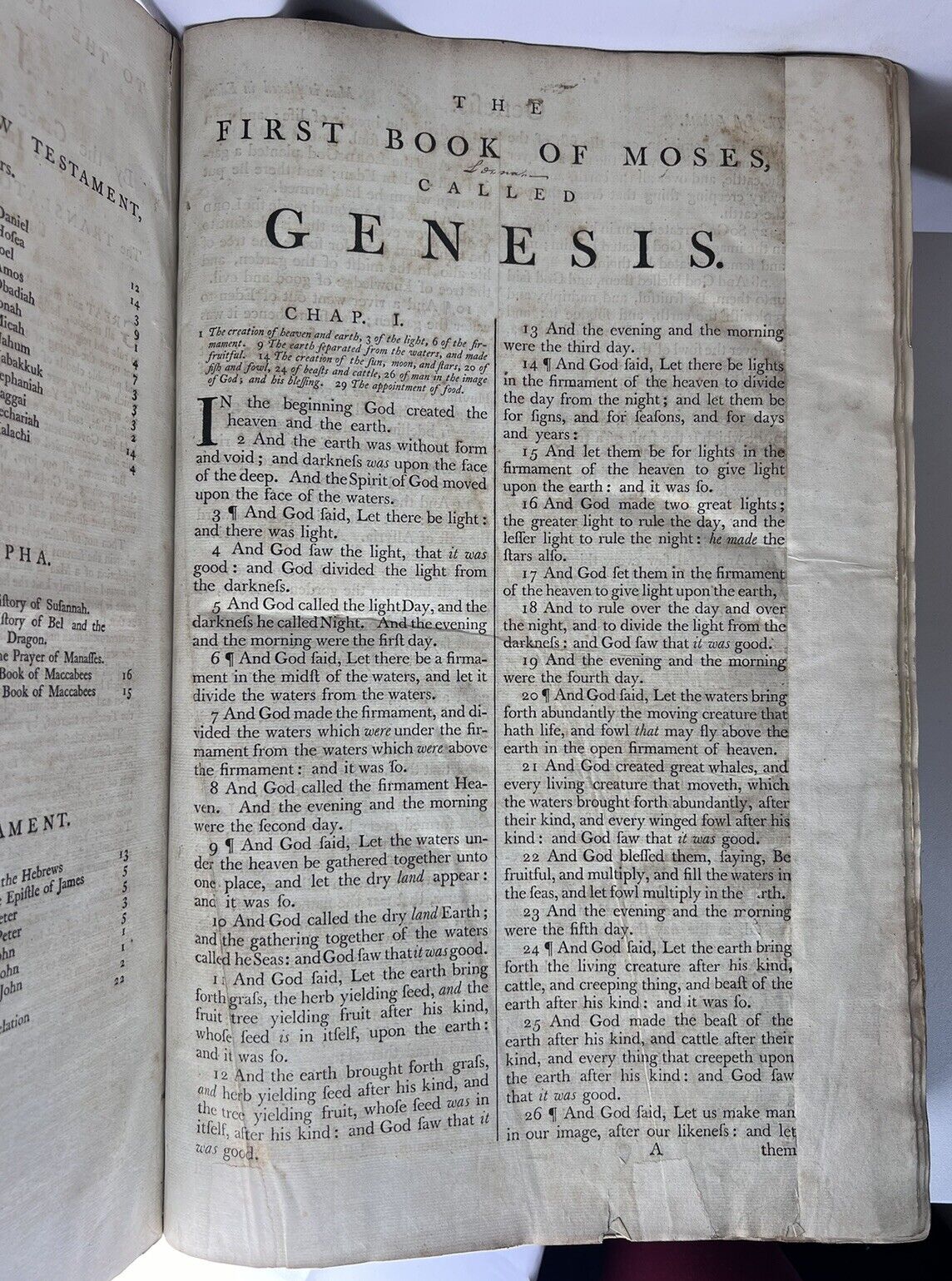 Antique King James Bible 1781 Clarendon Press