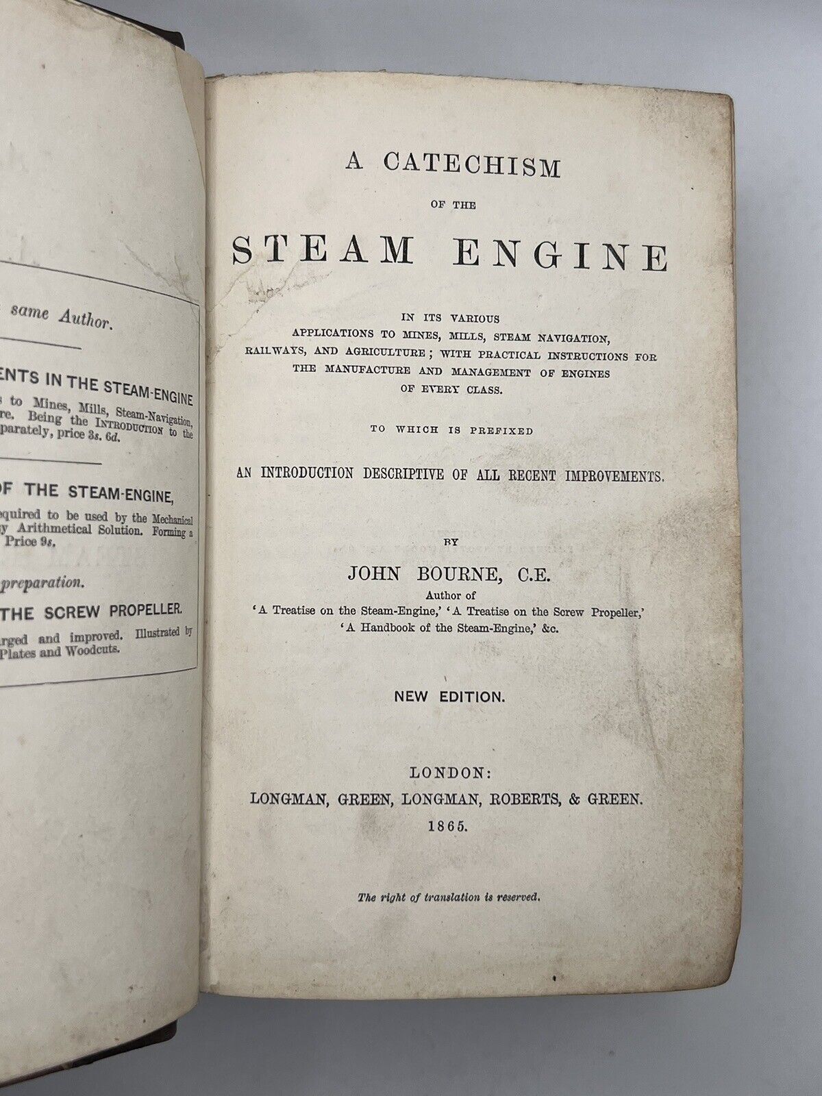 The Steam Engine by John Bourne 1865