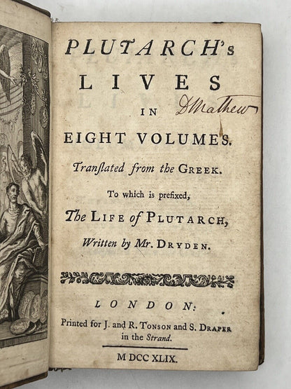 Plutarch's Lives by John Dryden 1749