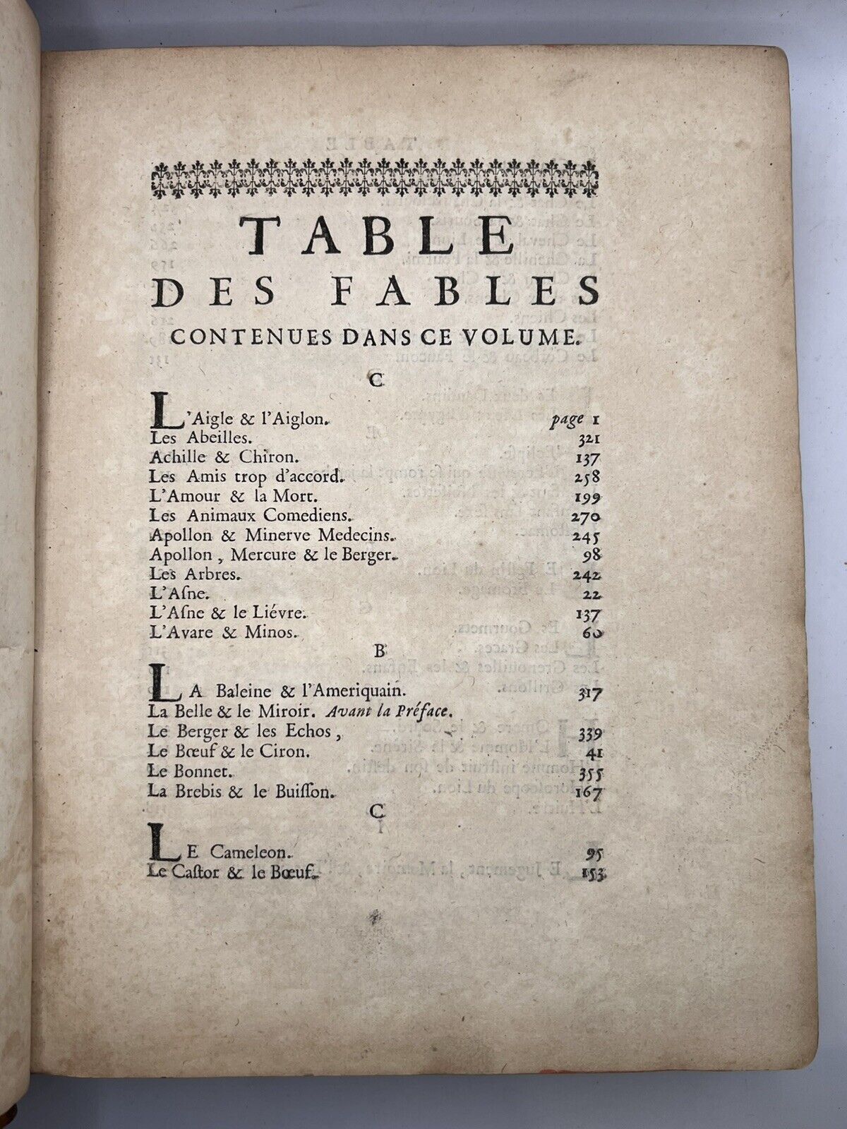 La Motte's Fables 1719 First Edition