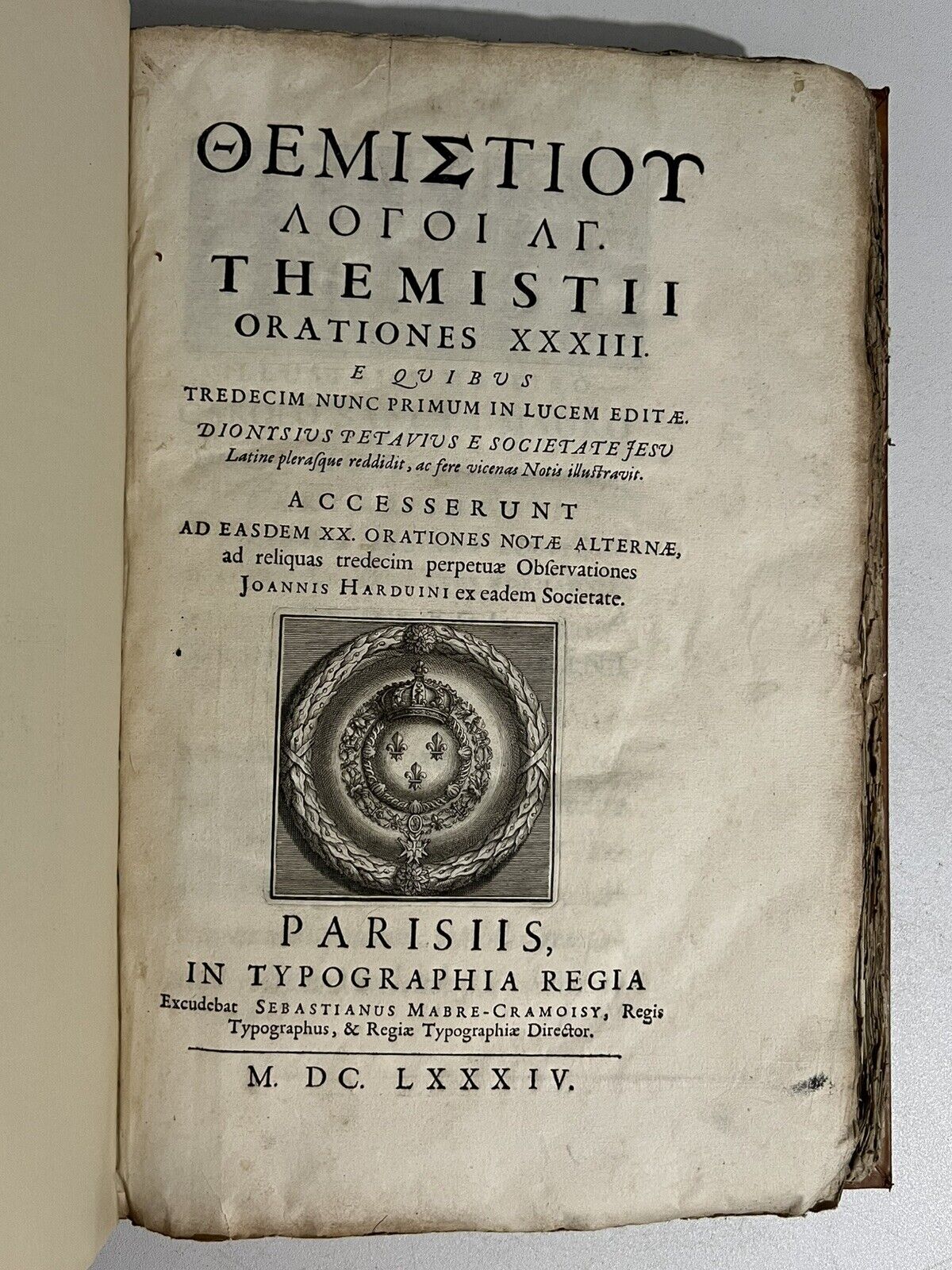 Themistius Orationes 1684 First Edition