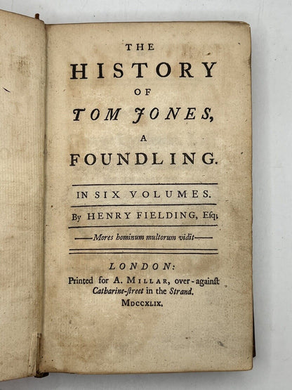 Tom Jones by Henry Fielding 1749 First Edition