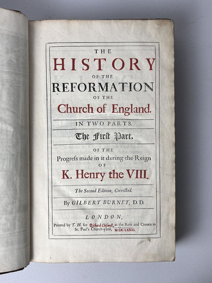 The History of the Reformation of the Church of England 1681-1715