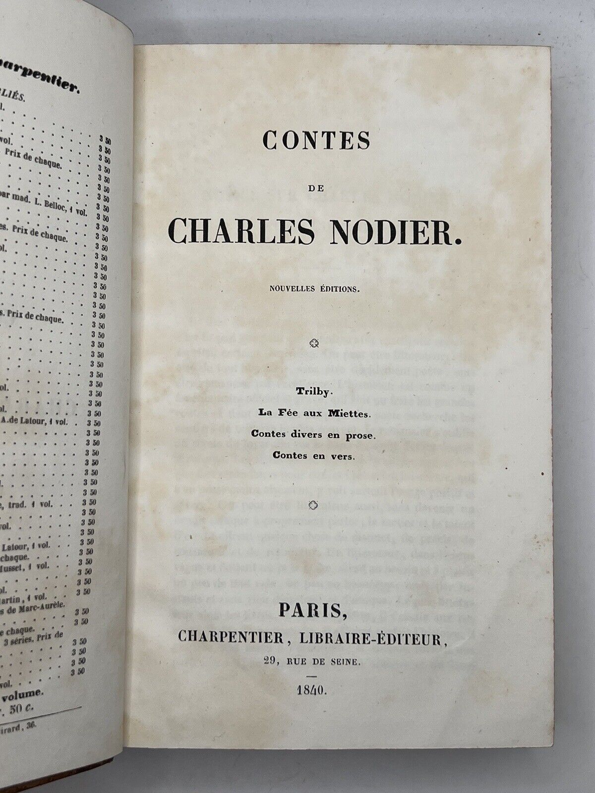 The Tales of Charles Nodier 1840