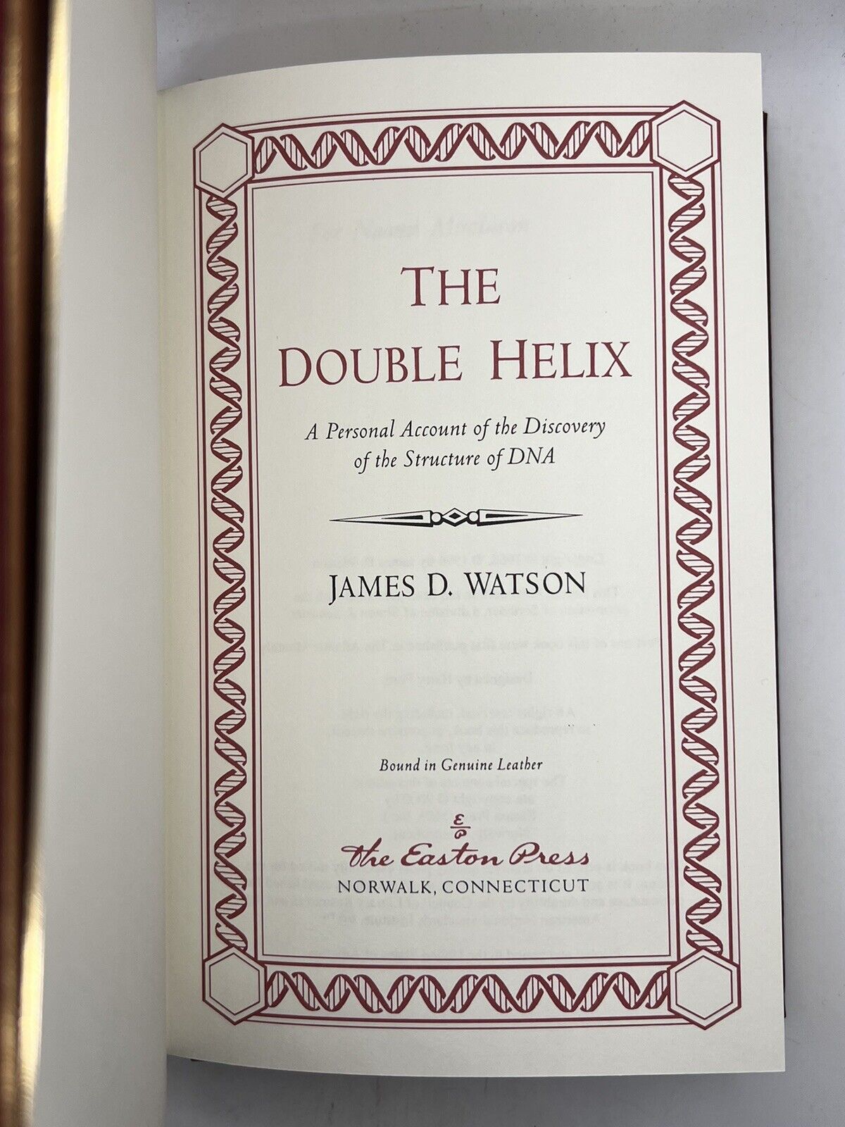 The Double Helix by James D. Watson 2000 Easton Press