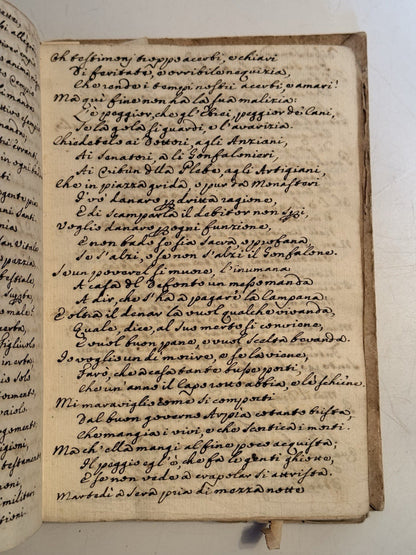 Italian Manuscript Book of Giuseppe Pozzi c1750-75