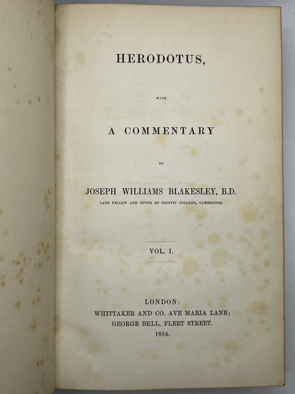 The Histories of Herodotus 1854 w/Commentary