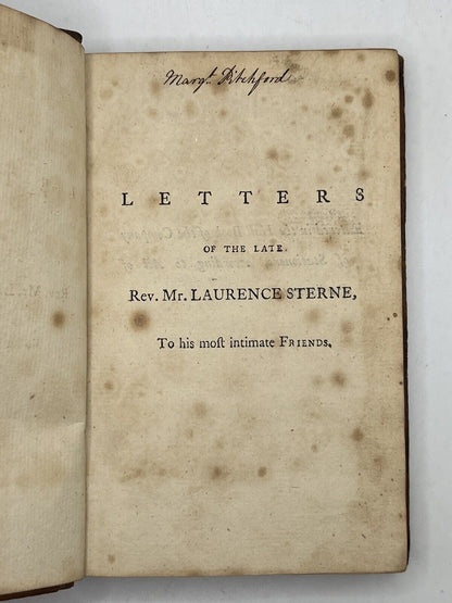 The Letters of Laurence Sterne in 3 Vols 1775 First Edition