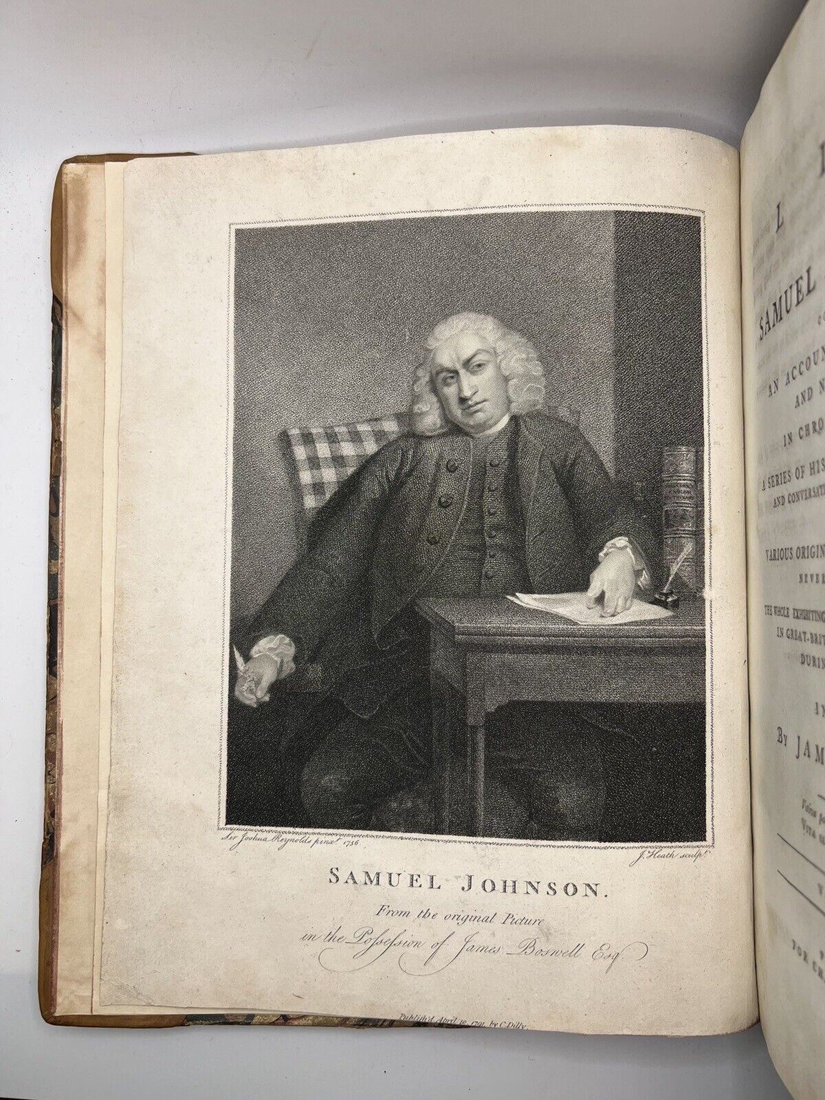 The Life of Samuel Johnson by James Boswell 1791 First Edition