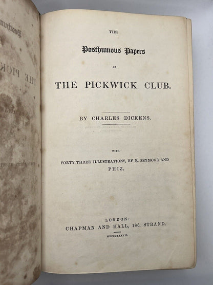 The Pickwick Papers by Charles Dickens 1837 First Edition