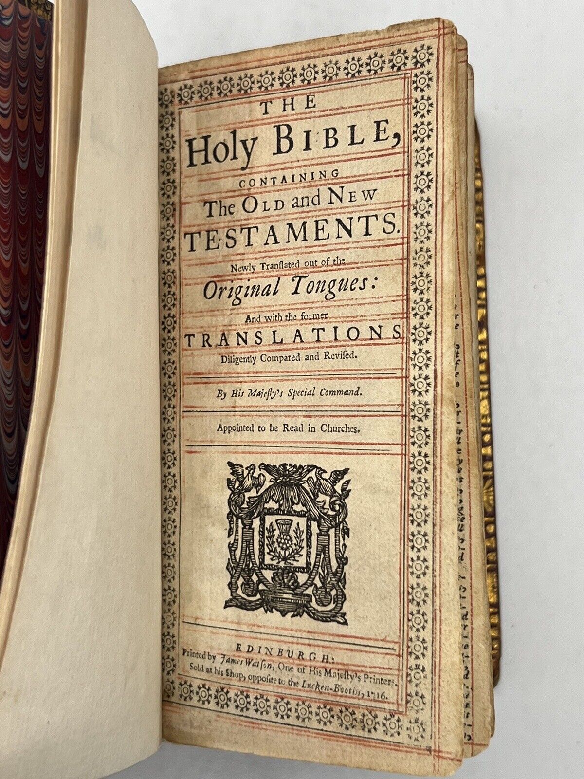 The King James Bible 1716 Miniature Bible