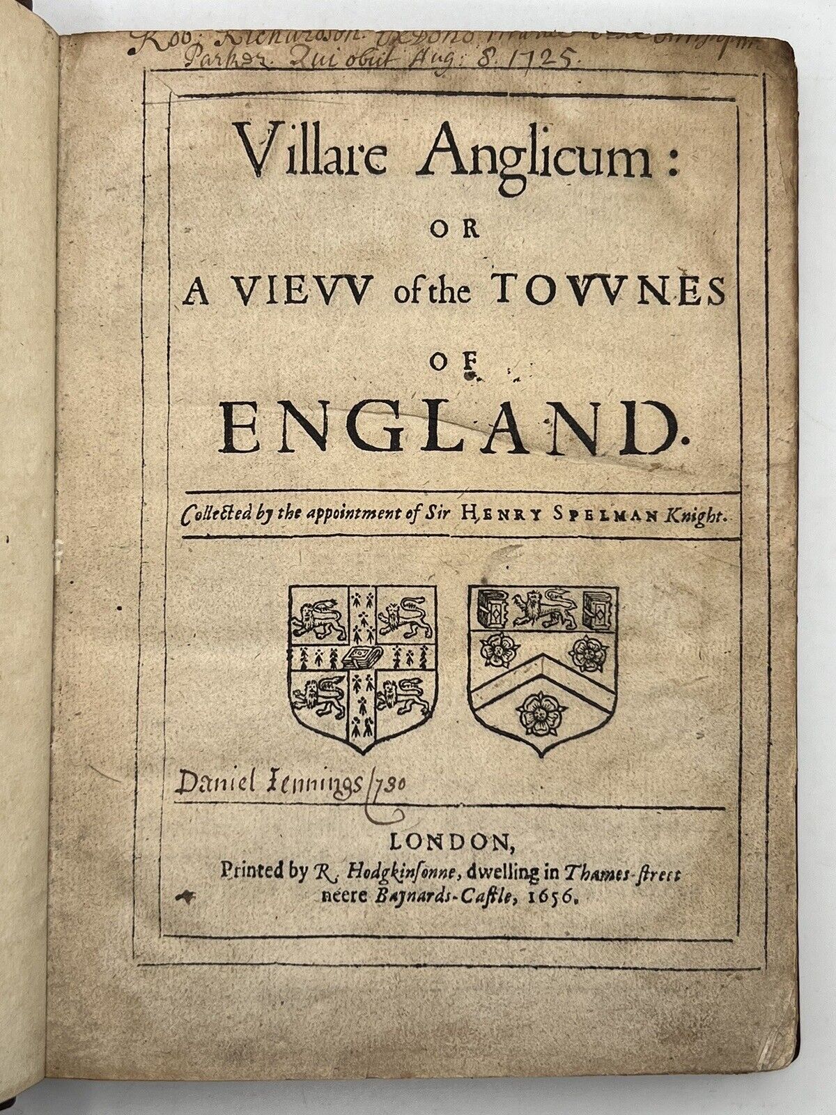 A View of the Townes of England by Sir Henry Spelman Knight 1656