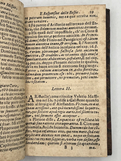 The Letters of the Beasts 1673 First Edition