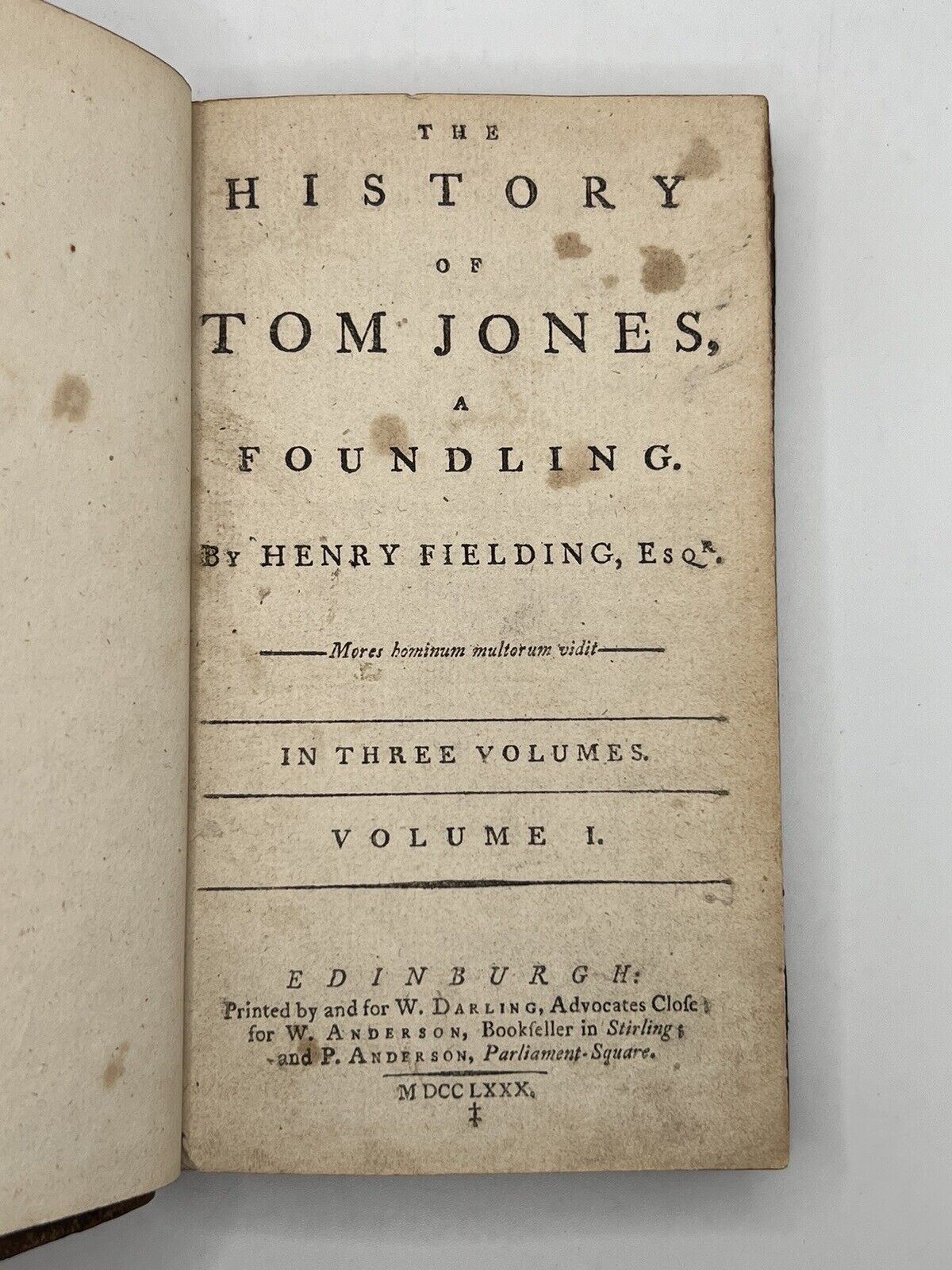 The History of Tom Jones by Henry Fielding 1780