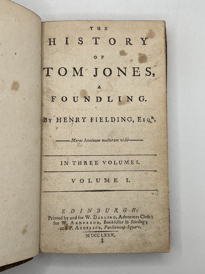 The History of Tom Jones by Henry Fielding 1780