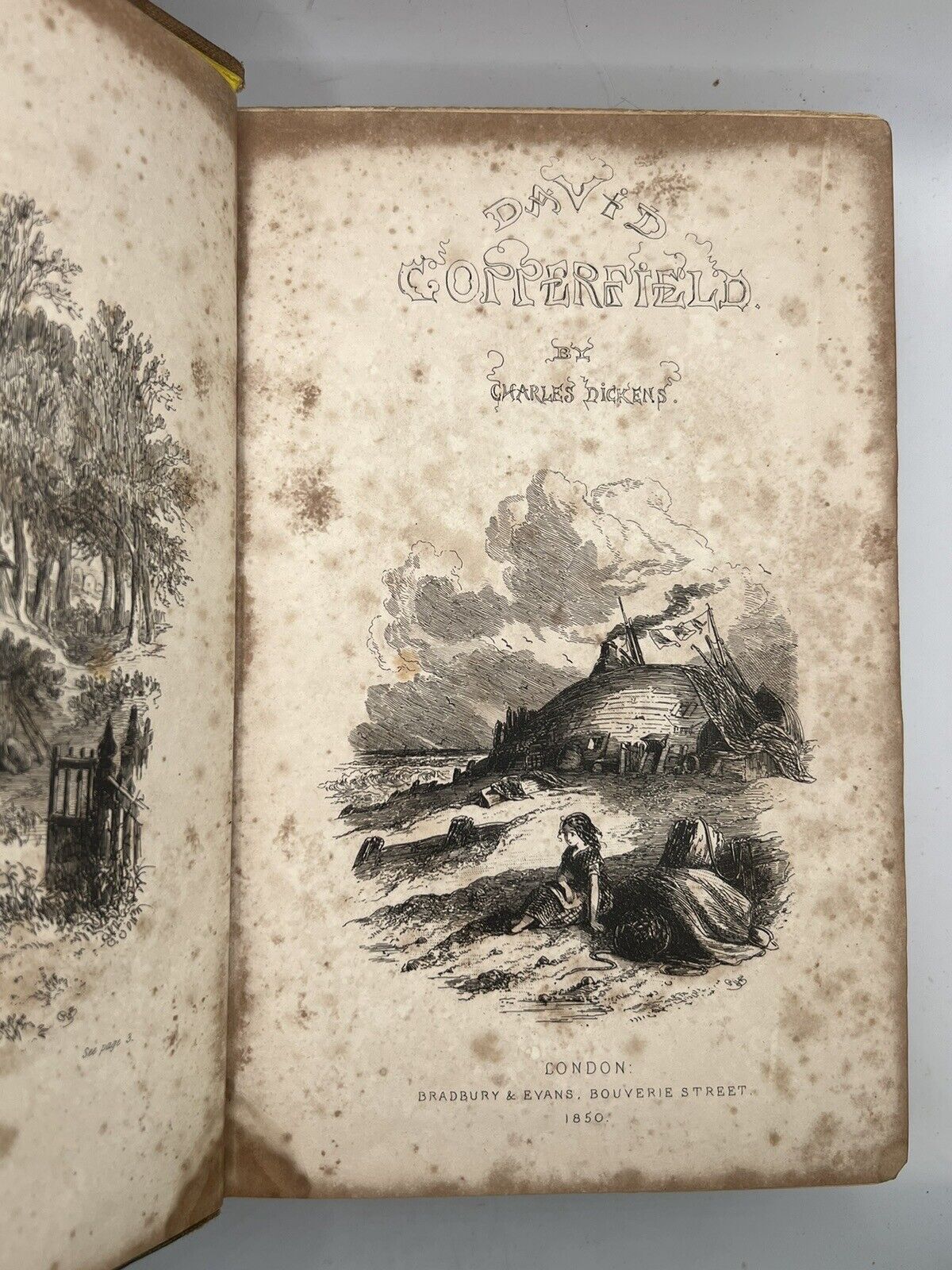 David Copperfield Charles Dickens 1850 First Edition First Printing in Original Cloth