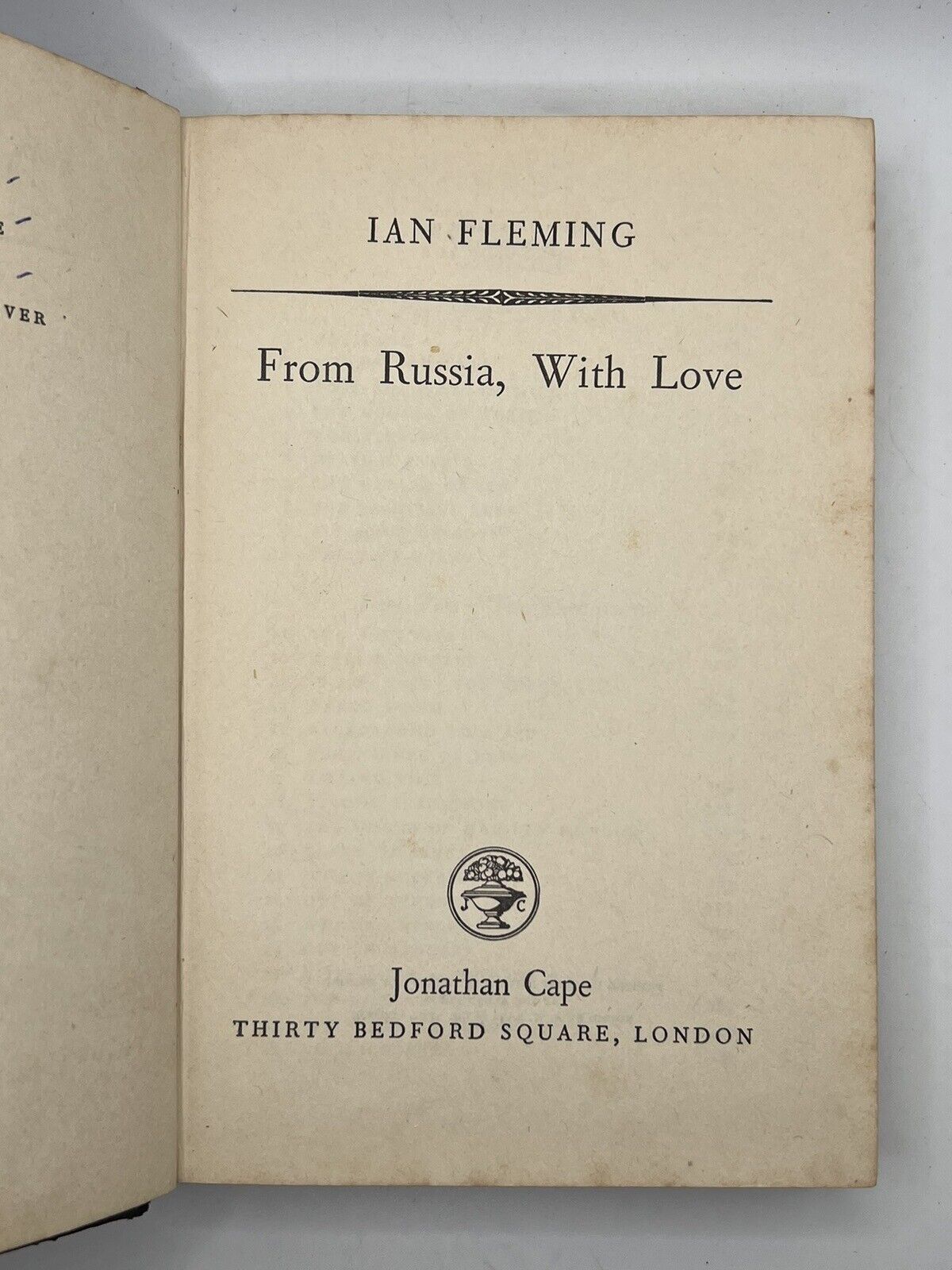 From Russia, with Love by Ian Fleming 1957 First Edition, Second Impression