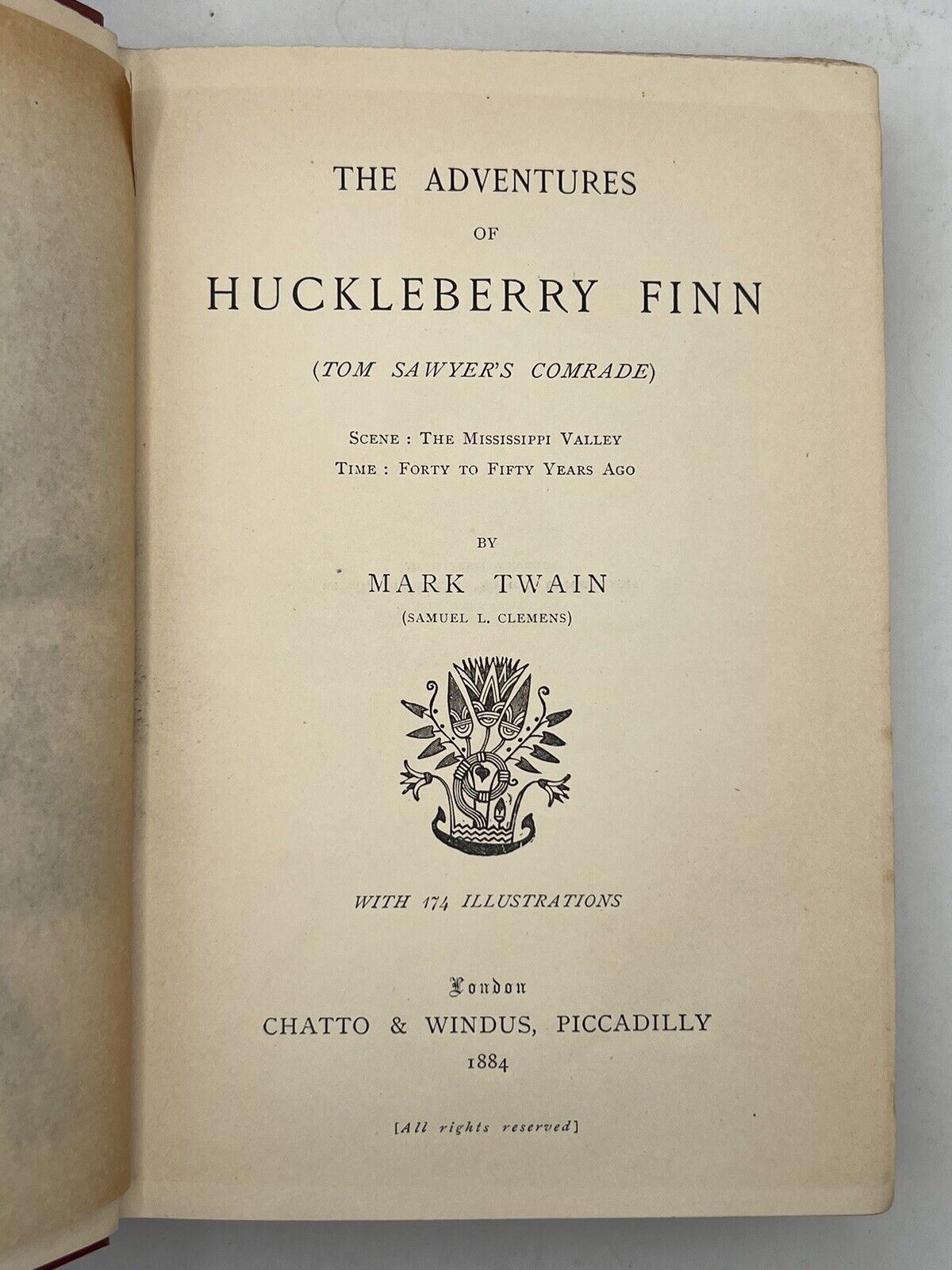 The Adventures of Huckleberry Finn by Mark Twain 1884 First Edition