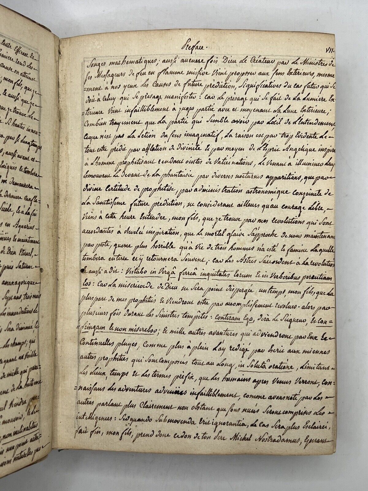 The Prophecies of Nostradamus c.1790 Handwritten Manuscript