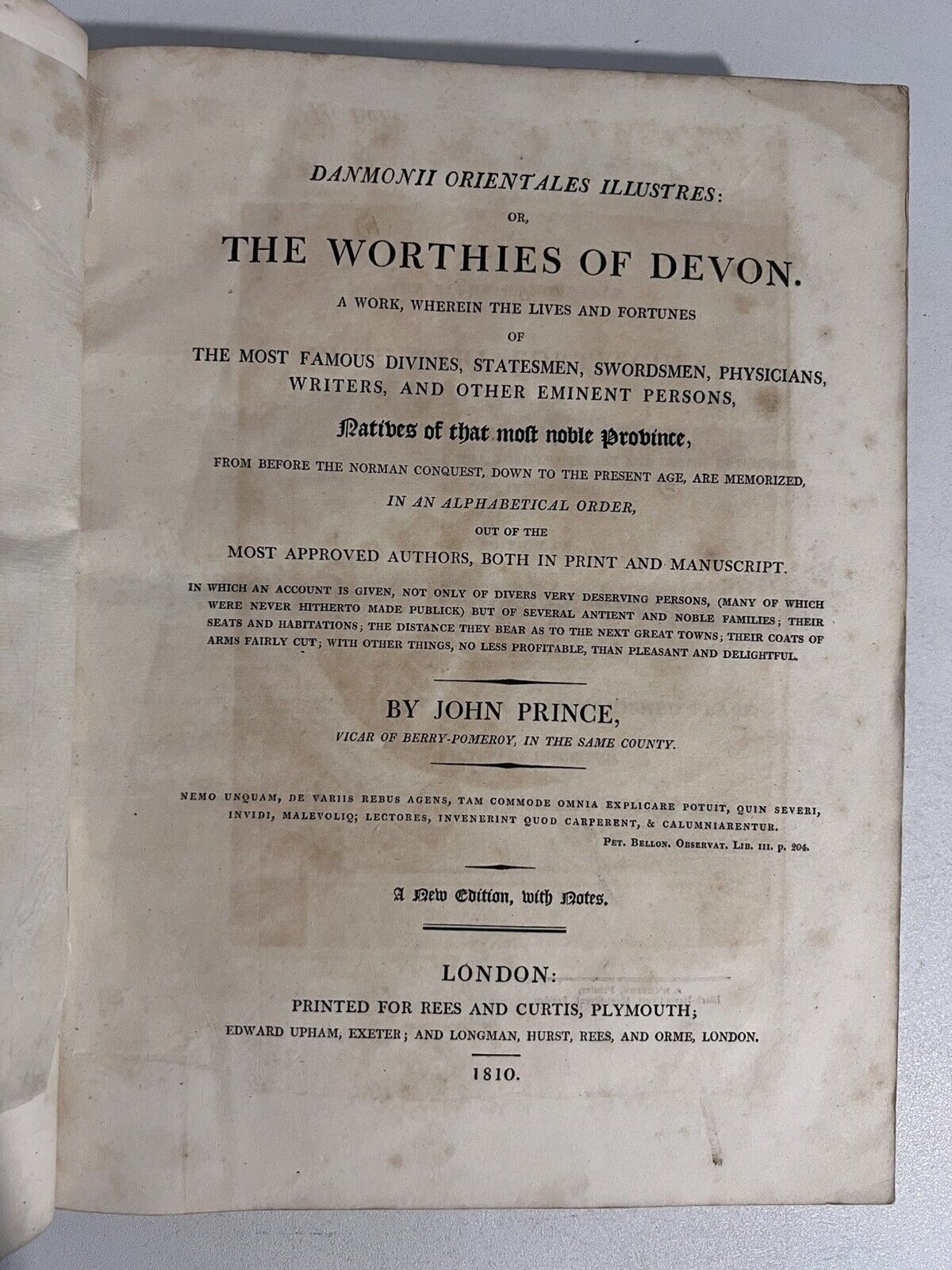 John Prince's Worthies of Devon 1810