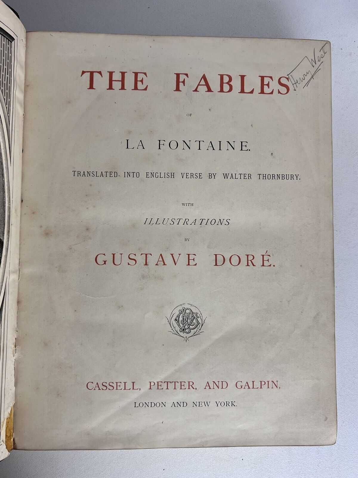 Fontaine Fables in English Gustave Dore