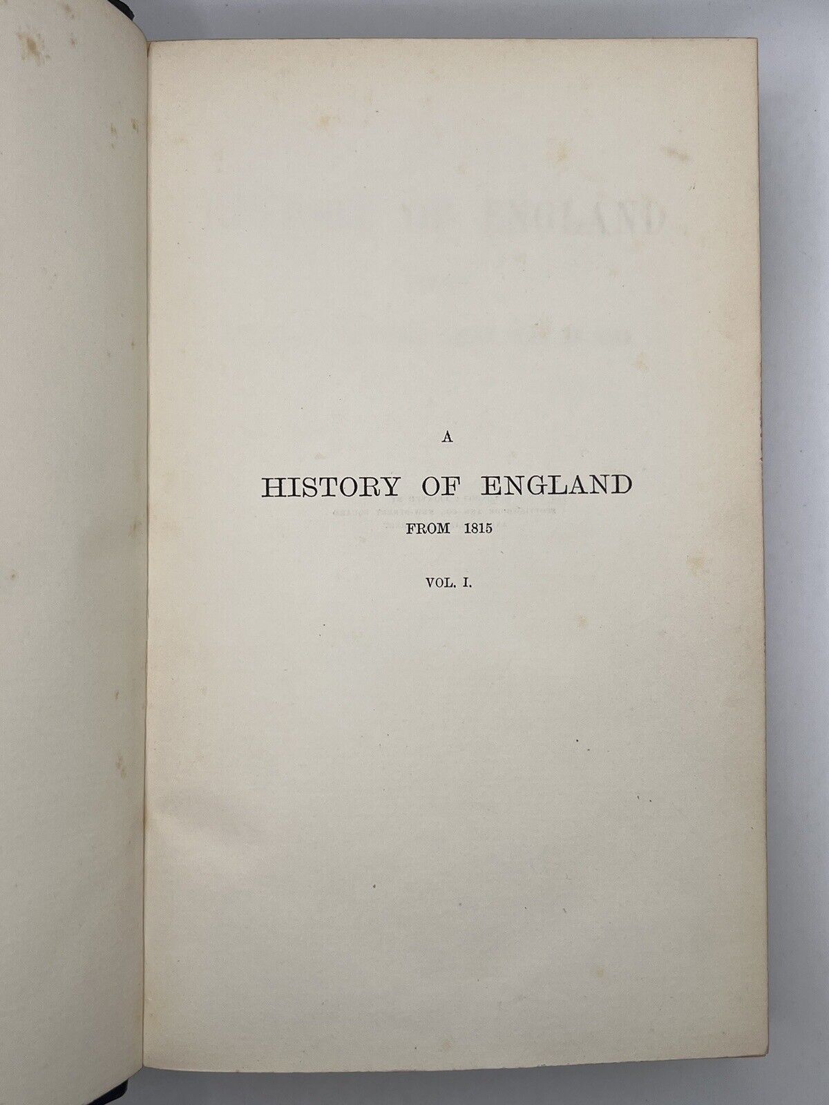 Walpole's History of England from 1815-1878