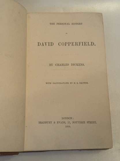 David Copperfield by Charles Dickens 1850 First Edition