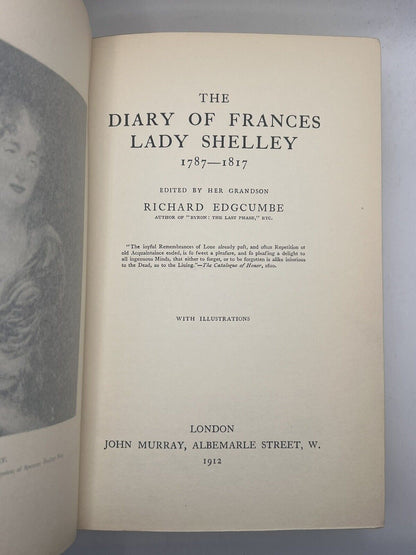 The Diary of Frances Lady Shelley 1912 Sangorski & Sutcliffe