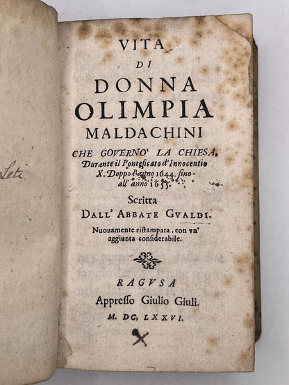 Vita di Donna Olimpia 1676