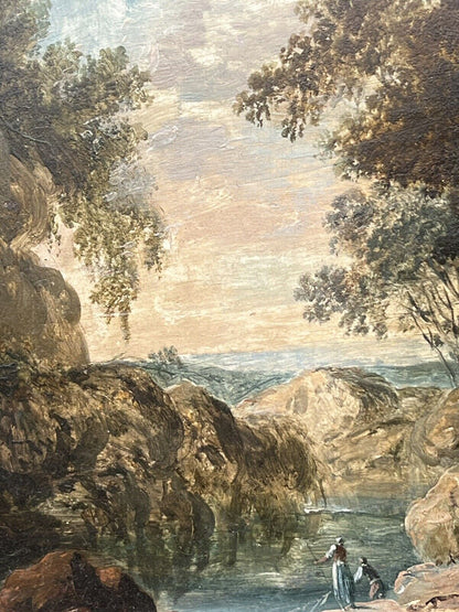 Pier Paolo Anesi (1697-1773) Italianate River Landscape Old Master Painting