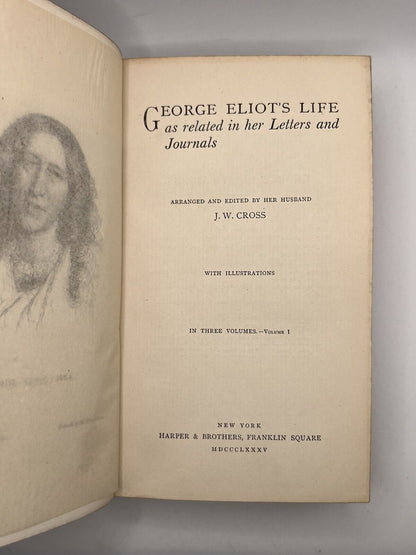 The Life of George Eliot by J.W. Cross 1885 First Edition